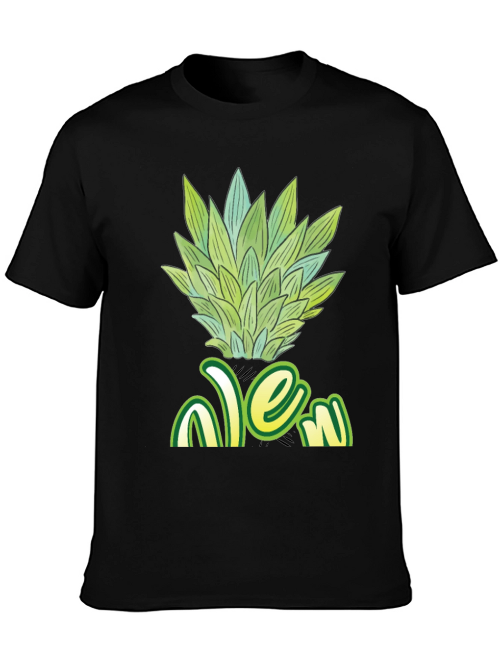 Pineapple Head Black T-Shirt