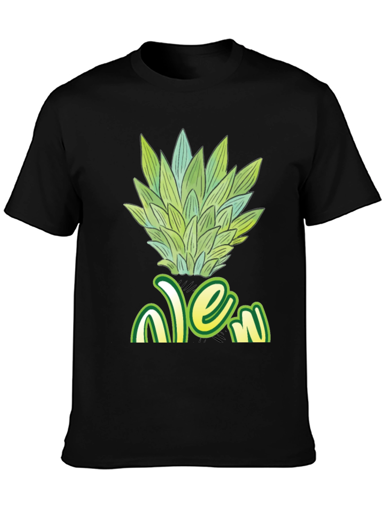 Pineapple Head Black T-Shirt