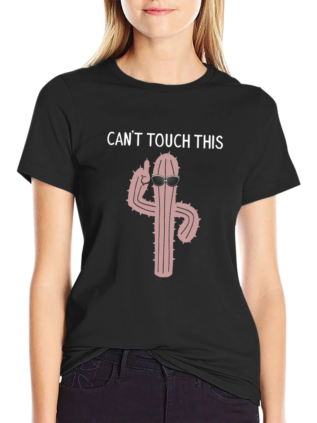 Cant Touch This Cactus Crew Neck Tee