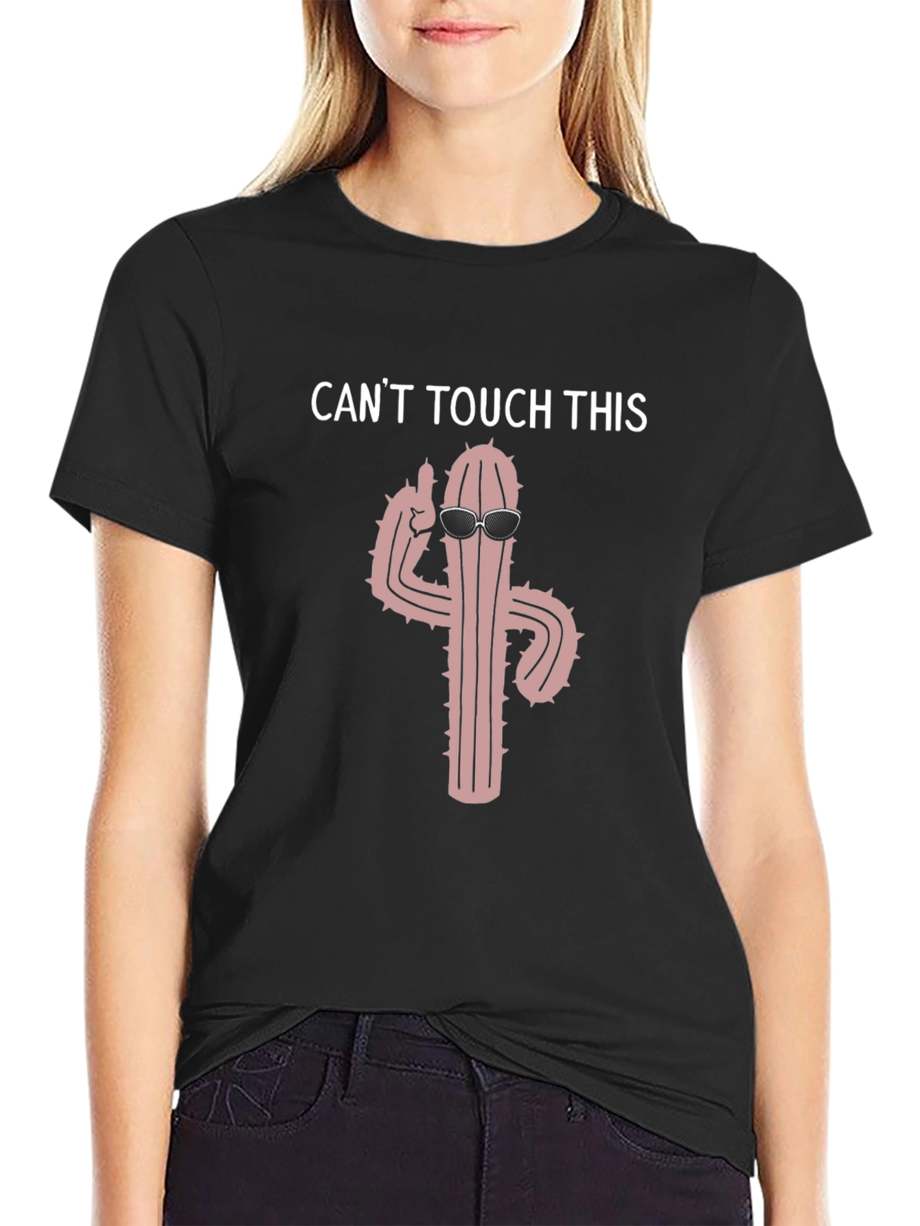Cant Touch This Cactus Crew Neck Tee
