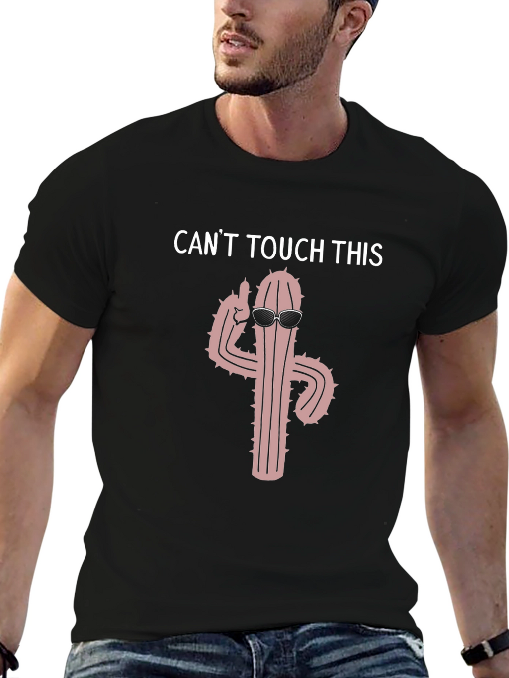 Cant Touch This Cactus Crew Neck Tee