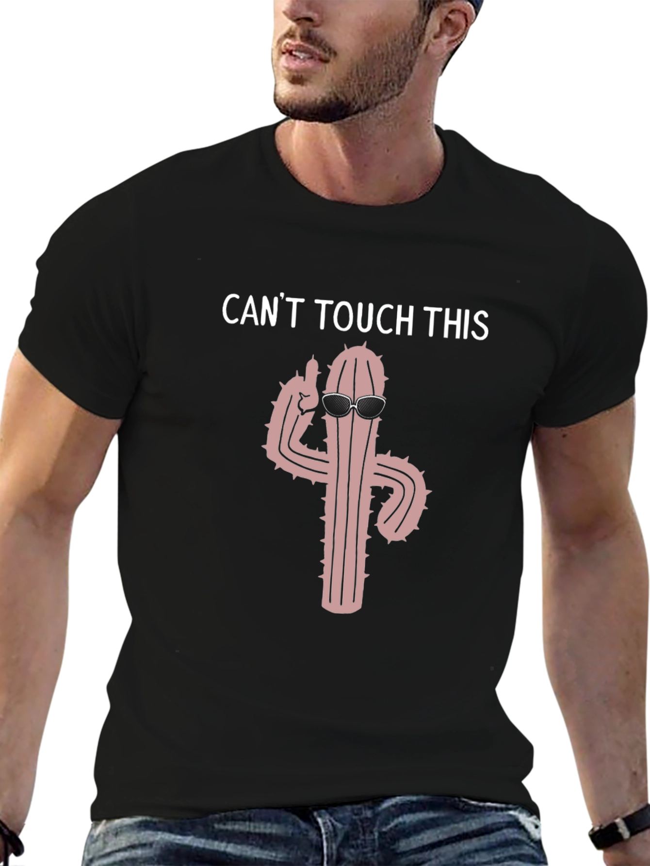 Cant Touch This Cactus Crew Neck Tee