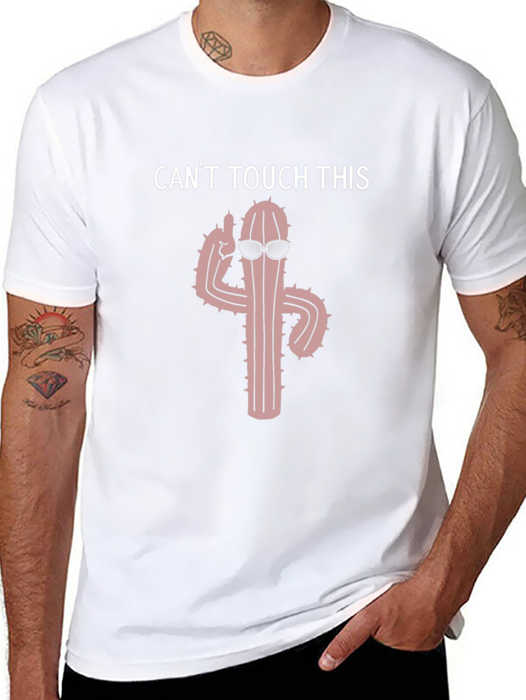 Cant Touch This Cactus Crew Neck Tee