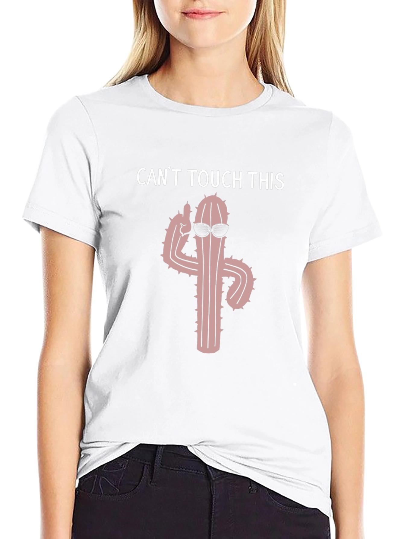Cant Touch This Cactus Crew Neck Tee