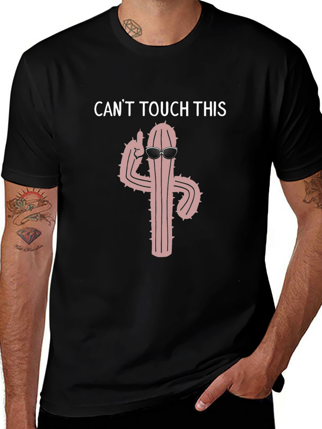 Cant Touch This Cactus Crew Neck Tee