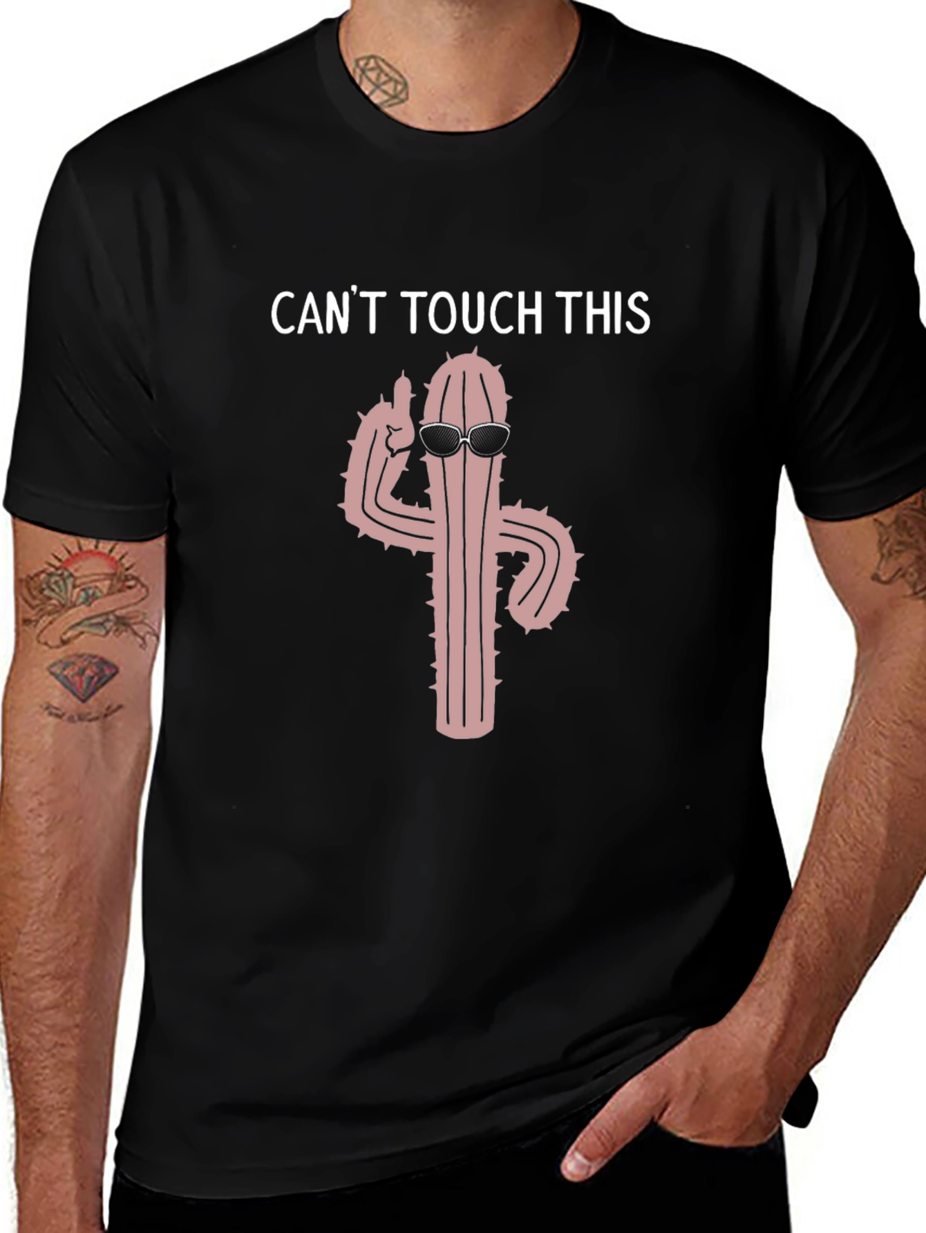 Cant Touch This Cactus Crew Neck Tee