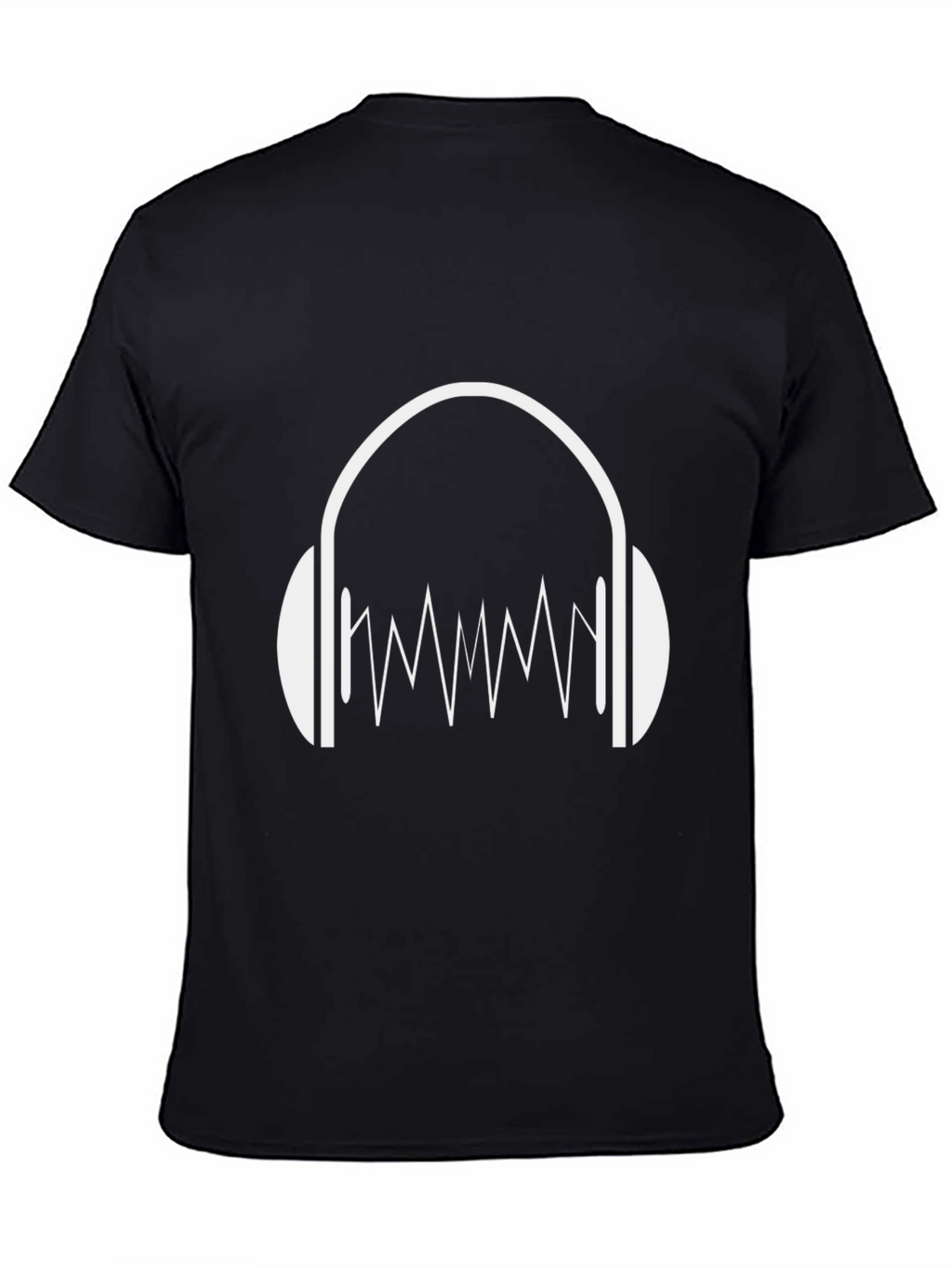 Headphone Soundwave Graphic Tee - Black