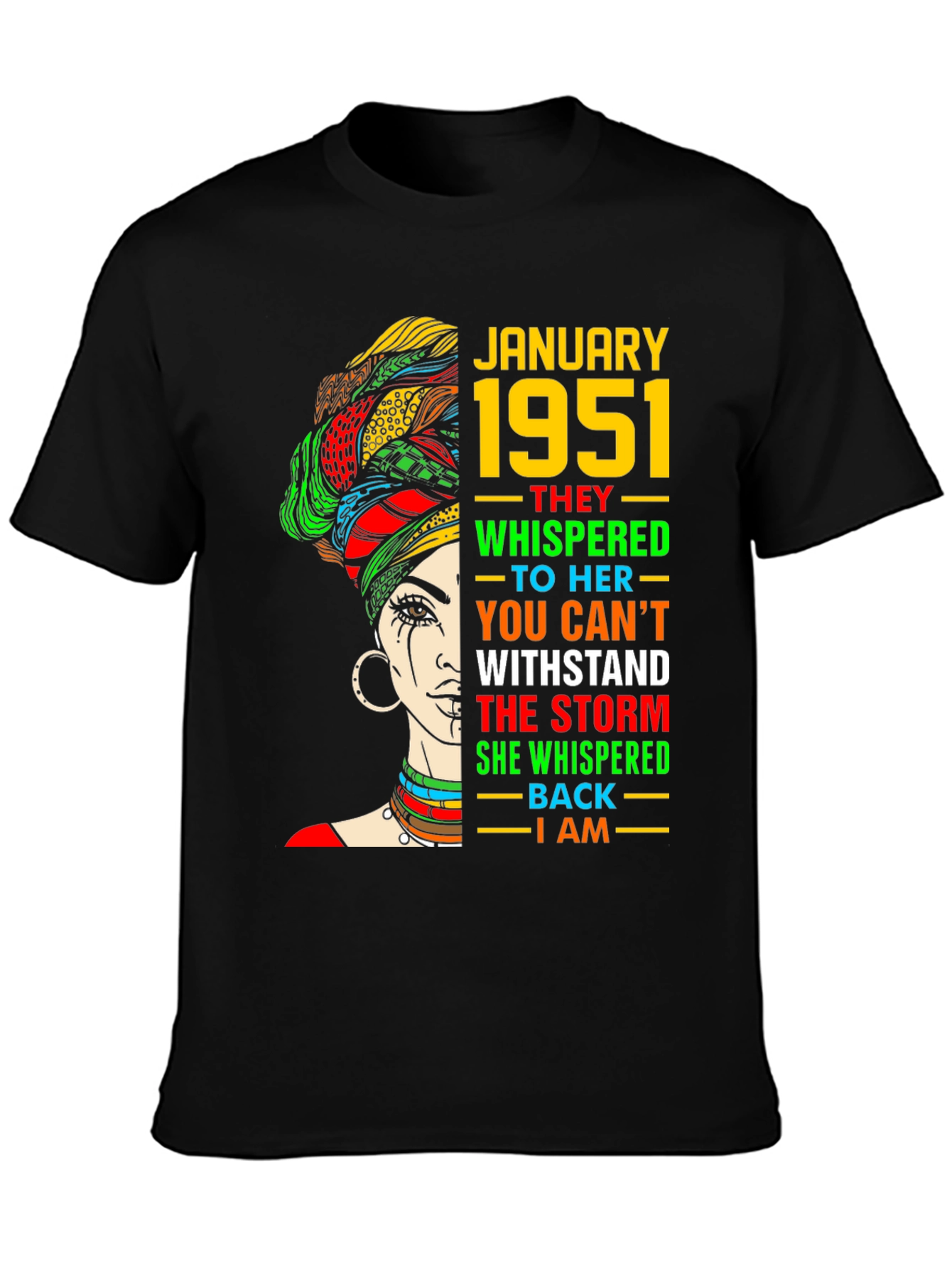 January 1951 Black Woman T-Shirt
