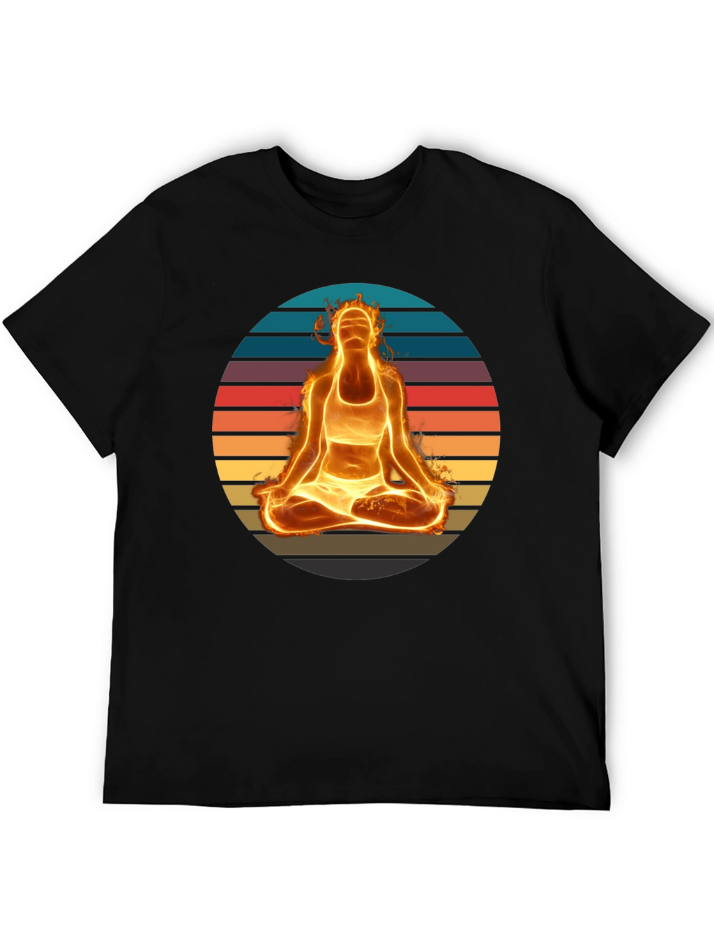 Fiery Yoga Meditation T-Shirt