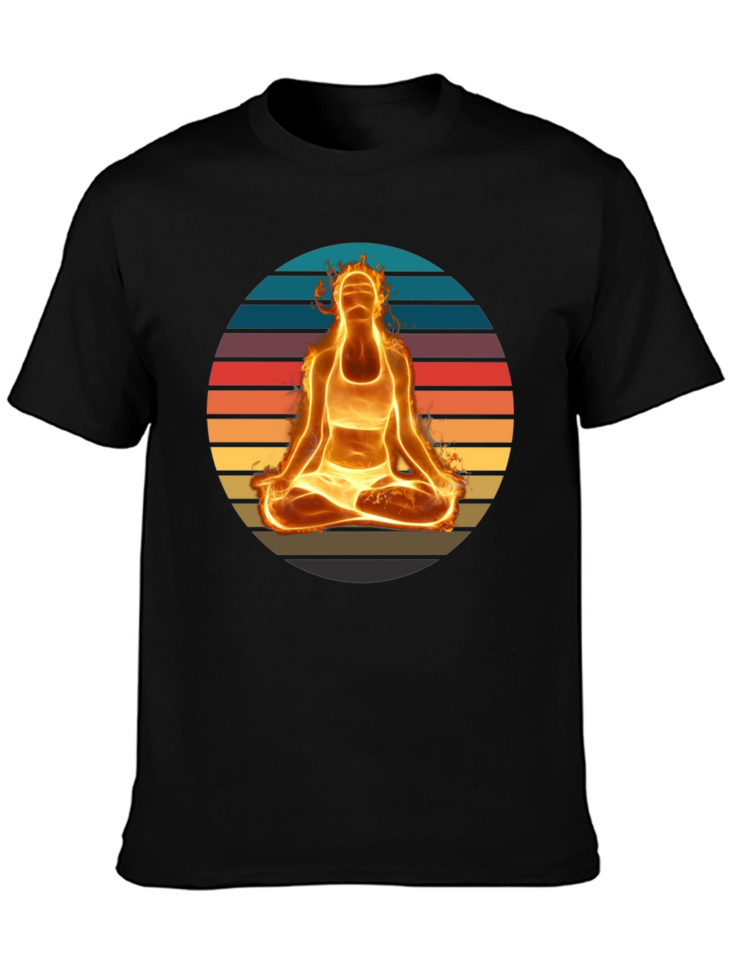 Fiery Yoga Meditation T-Shirt