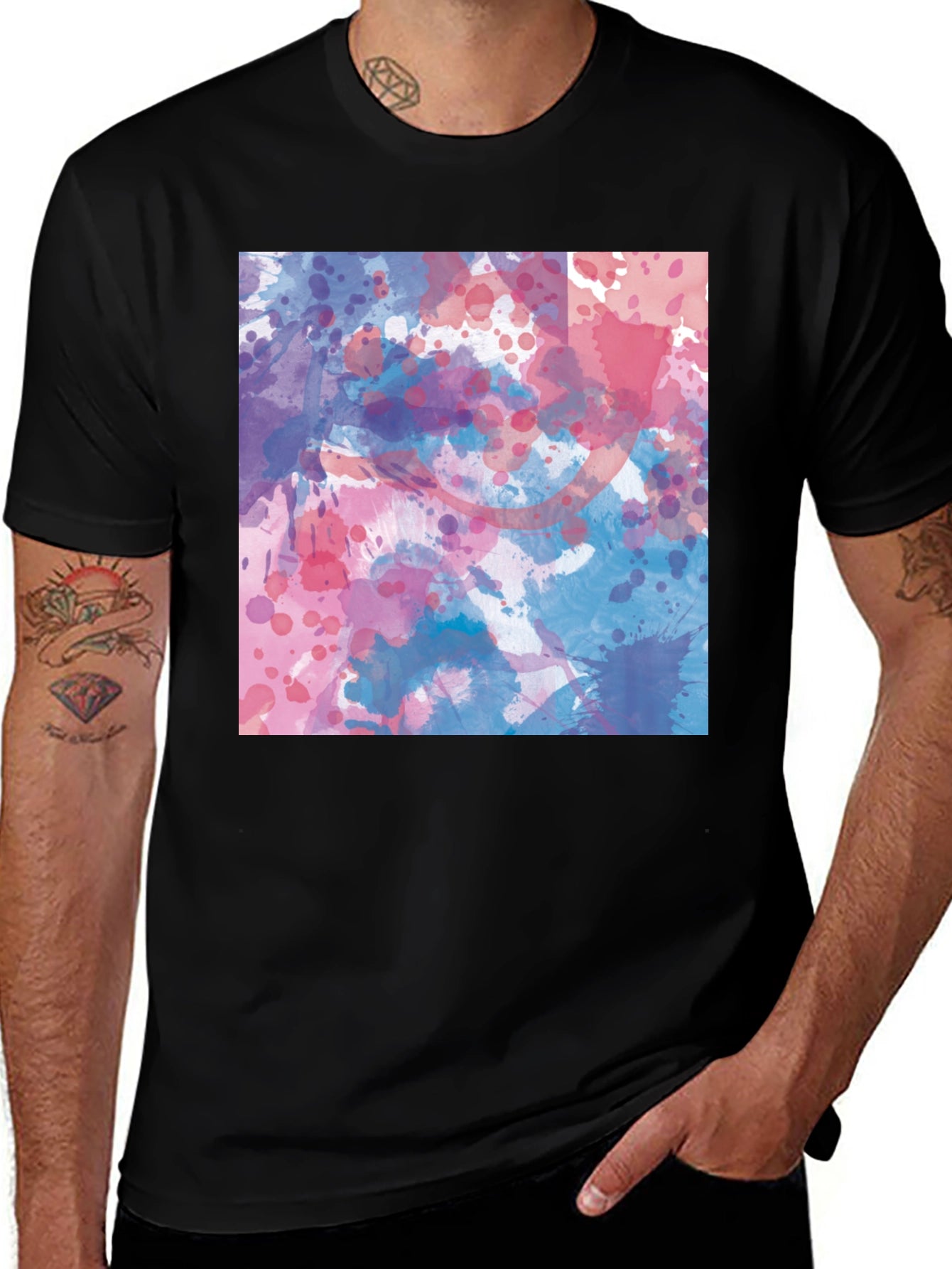 Watercolor Splatter T-Shirt - Artsy Graphic Tee