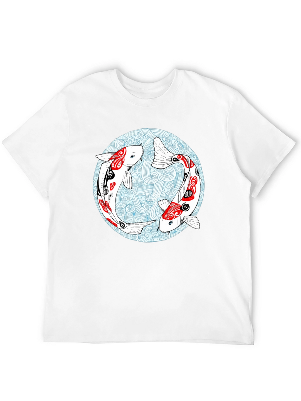 Koi Fish Graphic T-Shirt - Yin Yang Design
