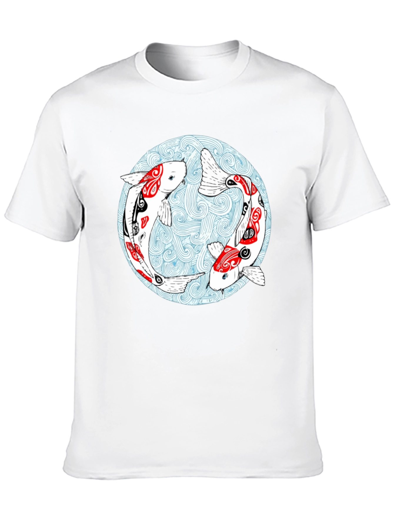 Koi Fish Graphic T-Shirt - Yin Yang Design