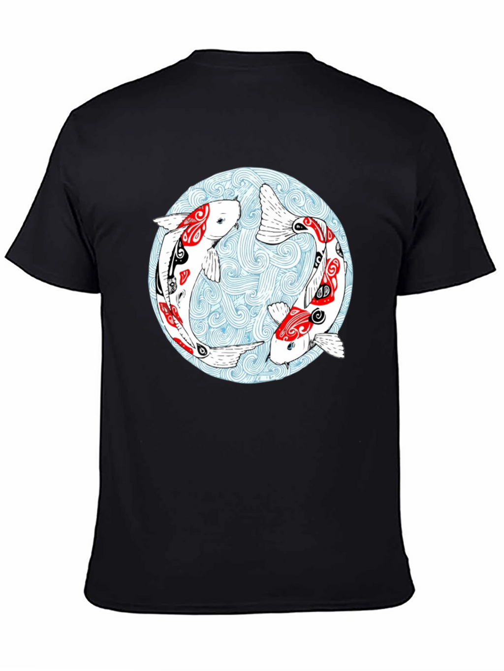 Koi Fish Graphic T-Shirt - Yin Yang Design