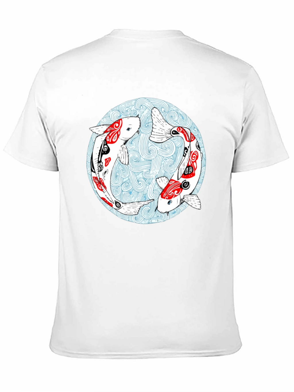 Koi Fish Graphic T-Shirt - Yin Yang Design