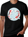 Koi Fish Graphic T-Shirt - Yin Yang Design