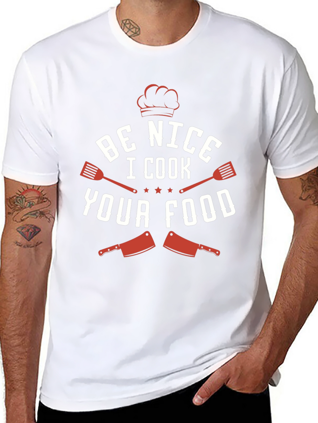 Be Nice I Cook Your Food Funny Chef T-Shirt