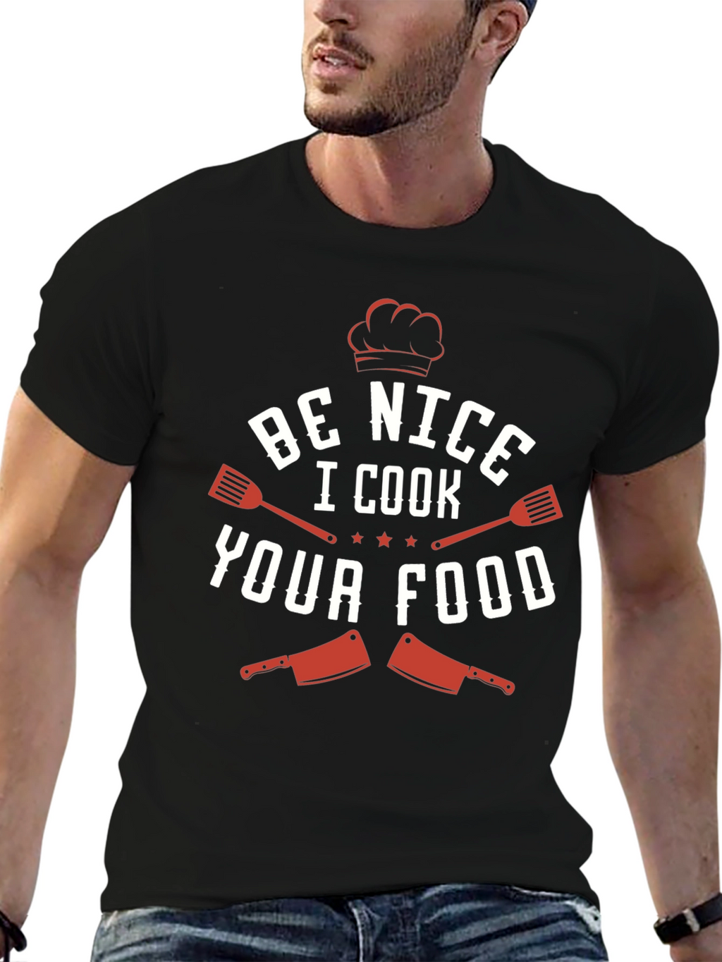 Be Nice I Cook Your Food Funny Chef T-Shirt