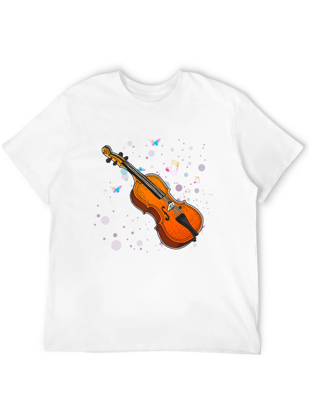 Violin Music Notes Graphic Tee