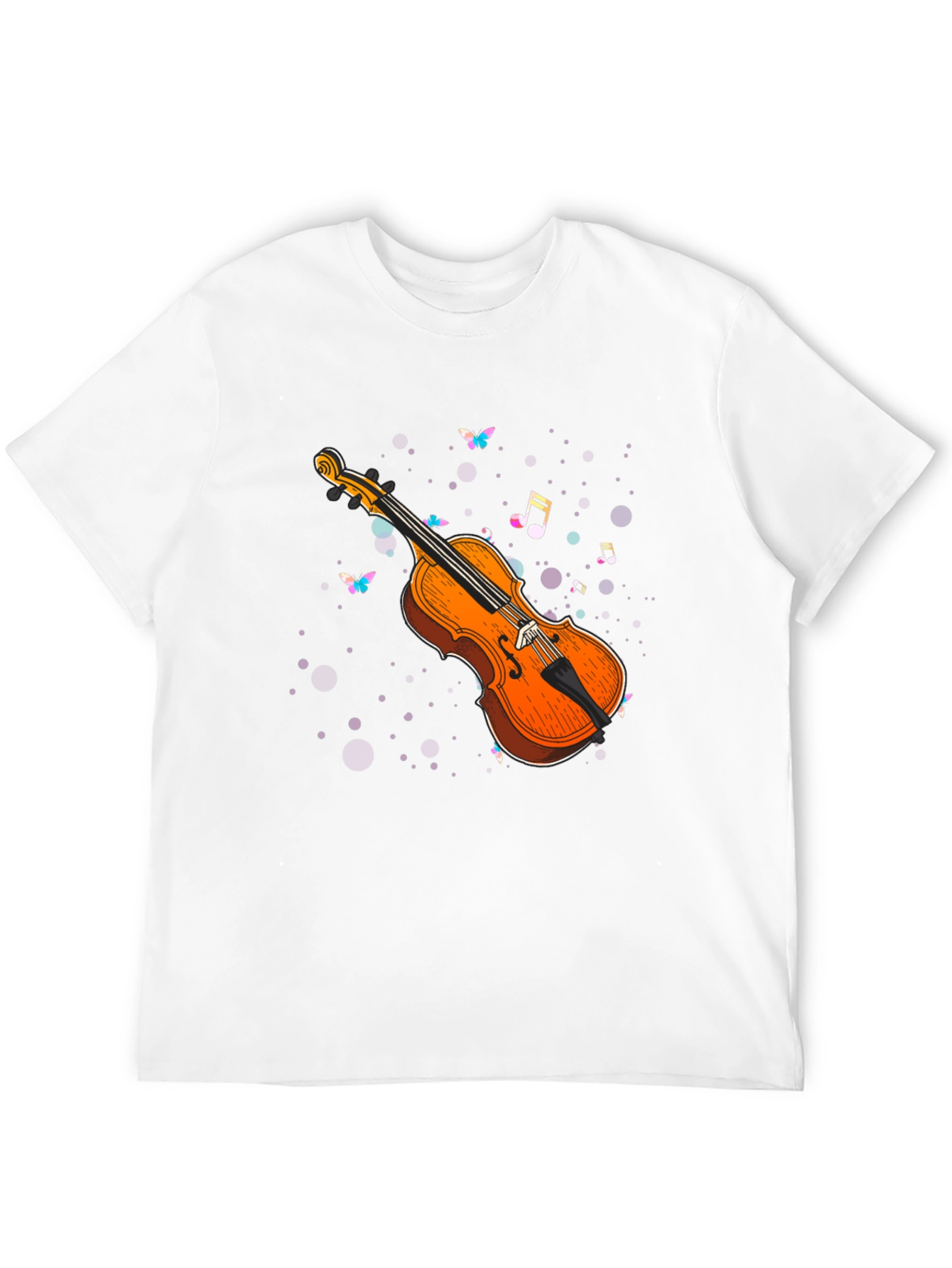 Violin Music Notes Graphic Tee