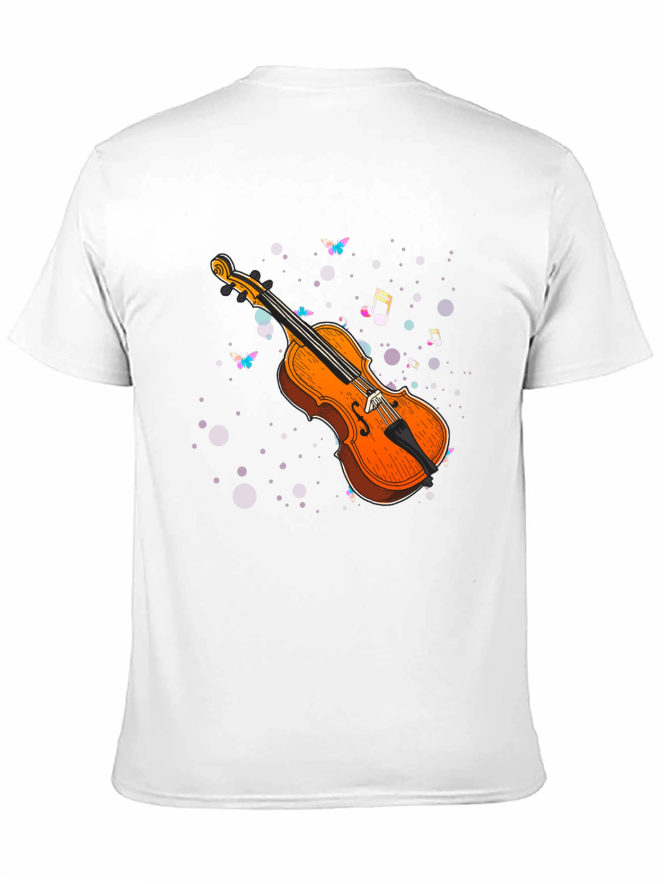 Violin Music Notes Graphic Tee