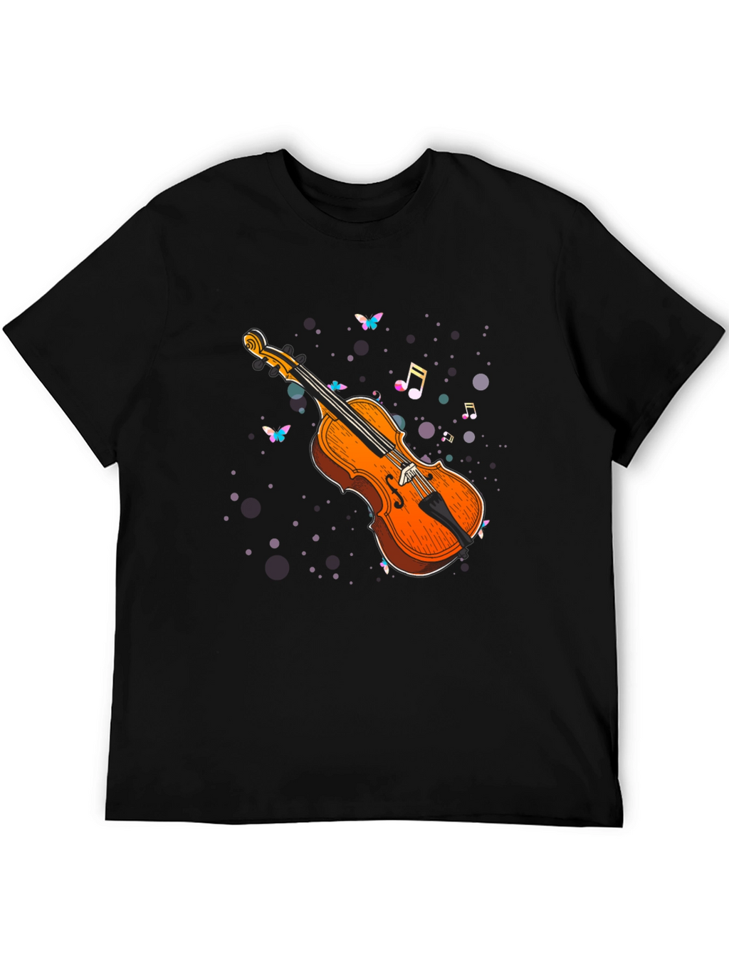 Violin Music Notes Graphic Tee