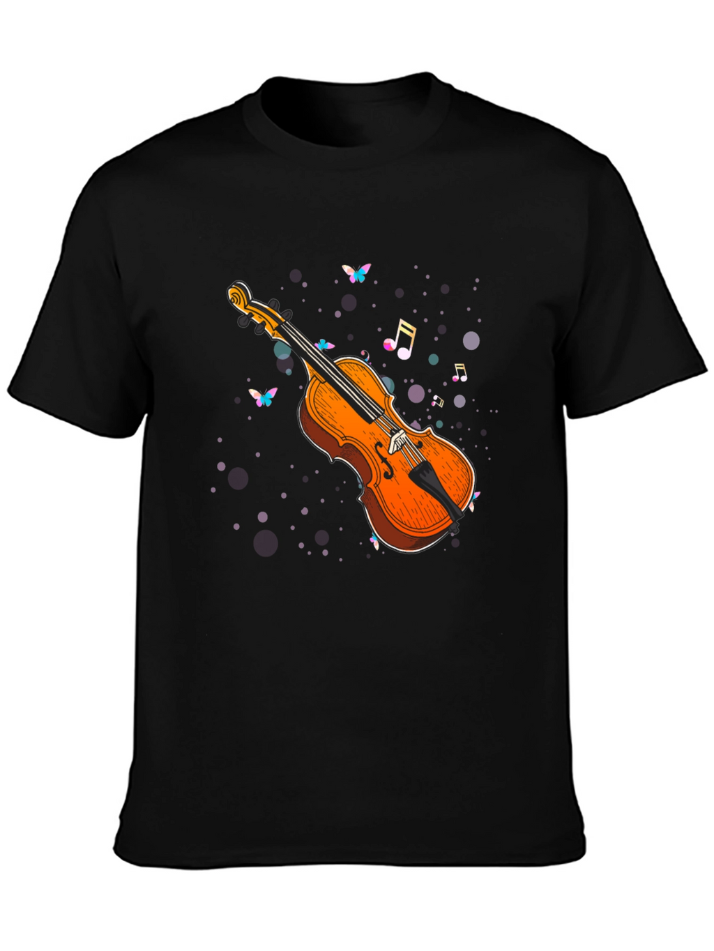 Violin Music Notes Graphic Tee
