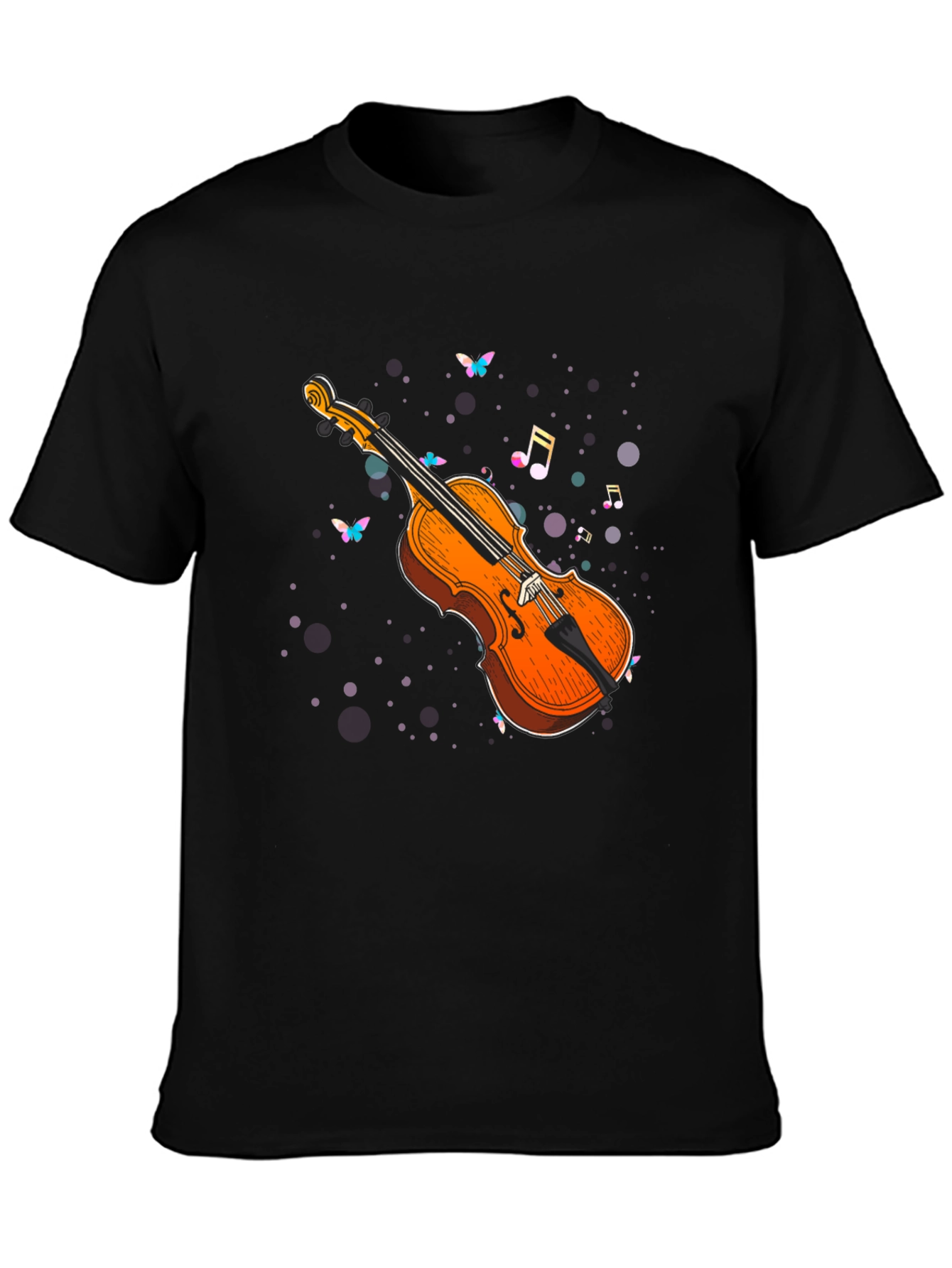 Violin Music Notes Graphic Tee