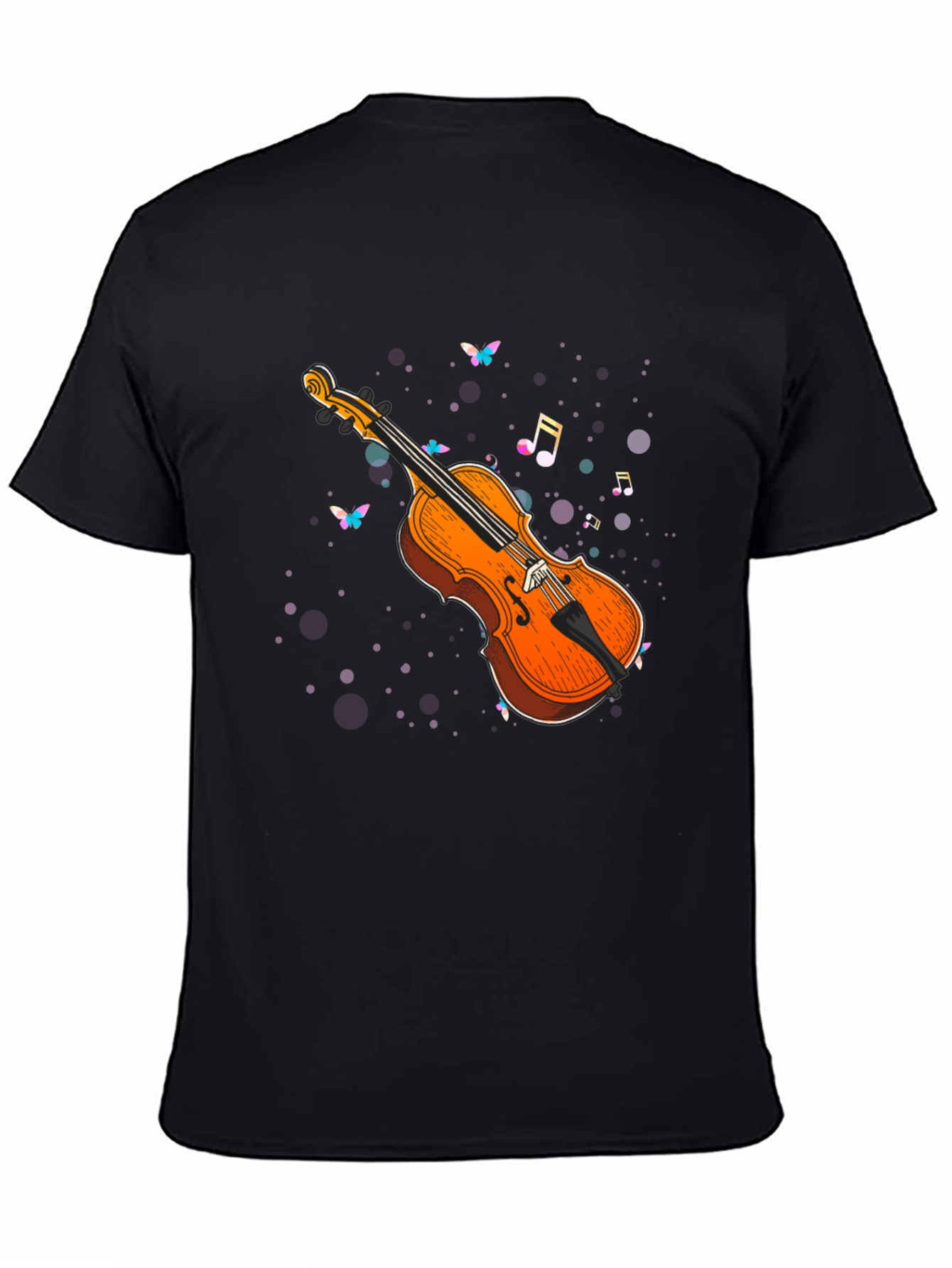 Violin Music Notes Graphic Tee