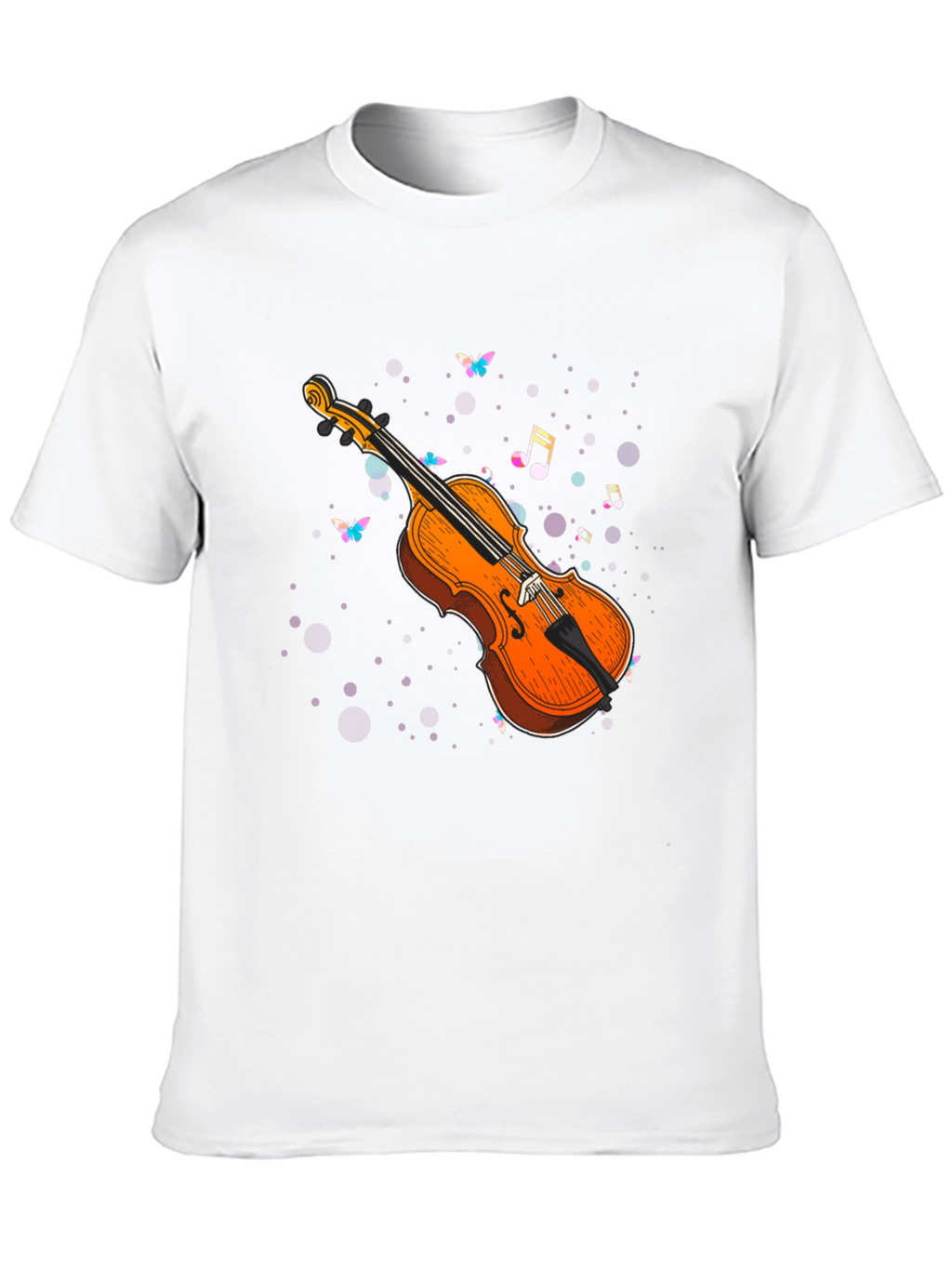 Violin Music Notes Graphic Tee