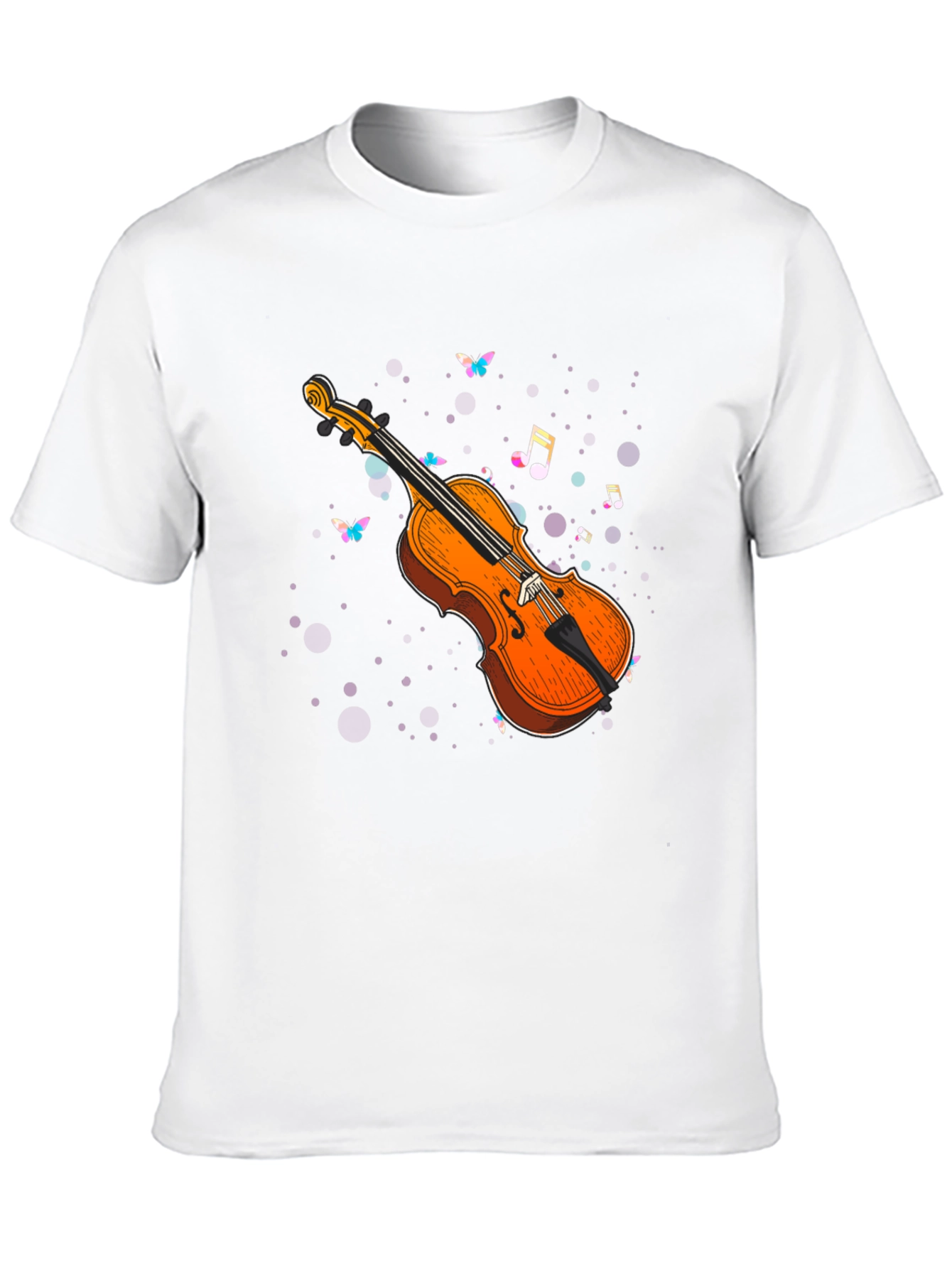 Violin Music Notes Graphic Tee