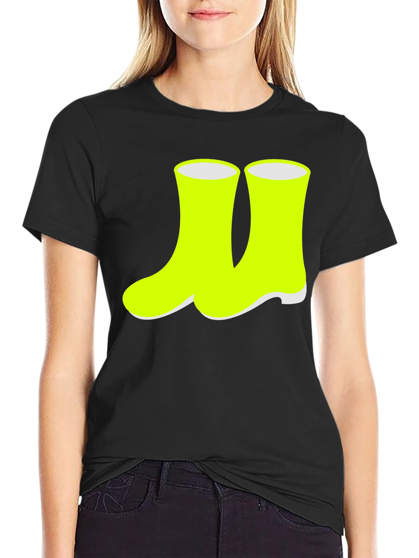 Neon Rain Boots Graphic Tee