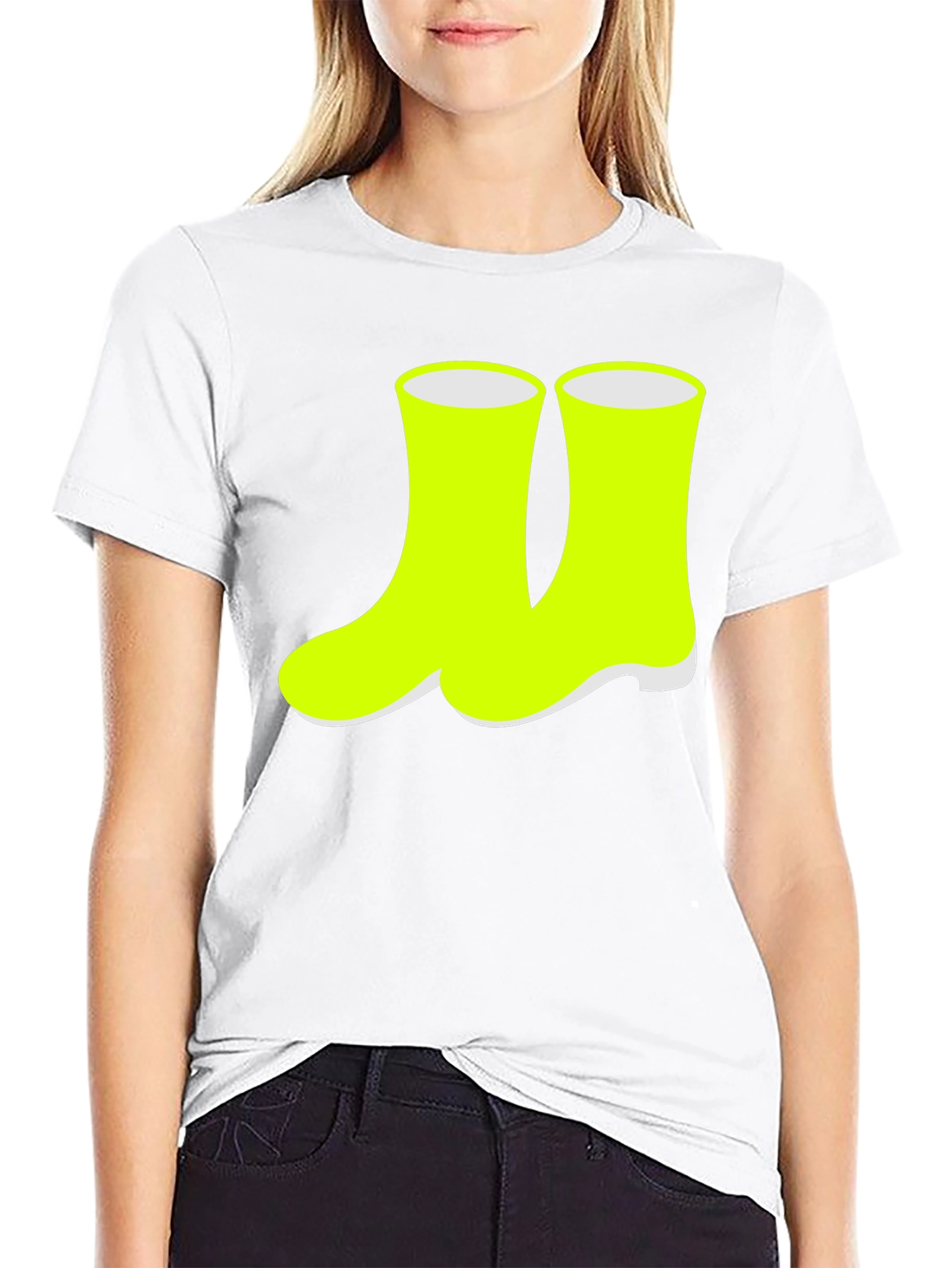 Neon Rain Boots Graphic Tee