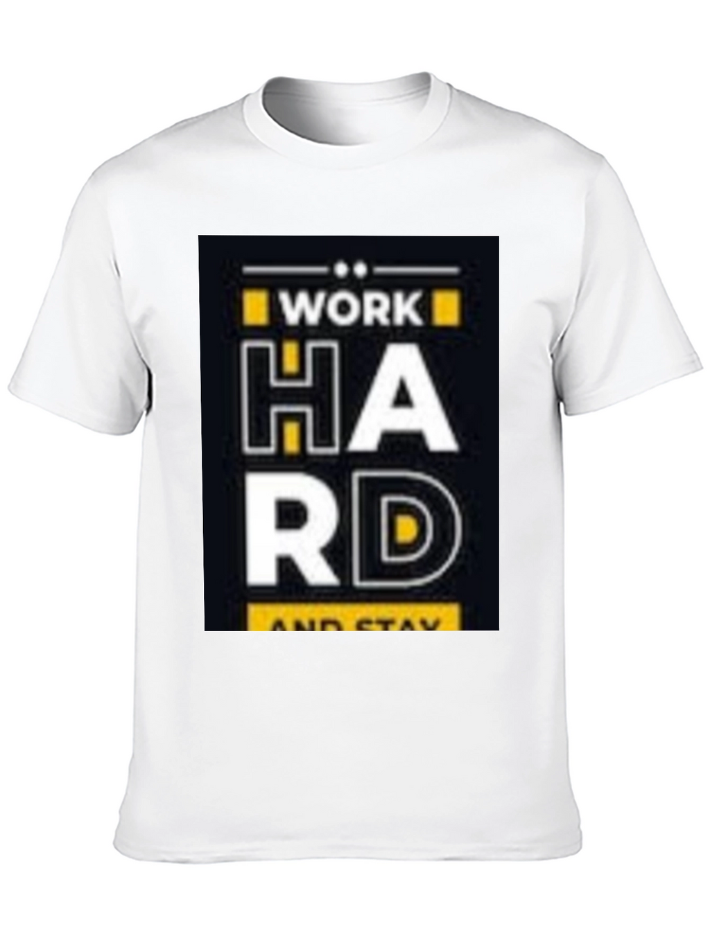Work Hard Stay Positive Black Graphic Tee