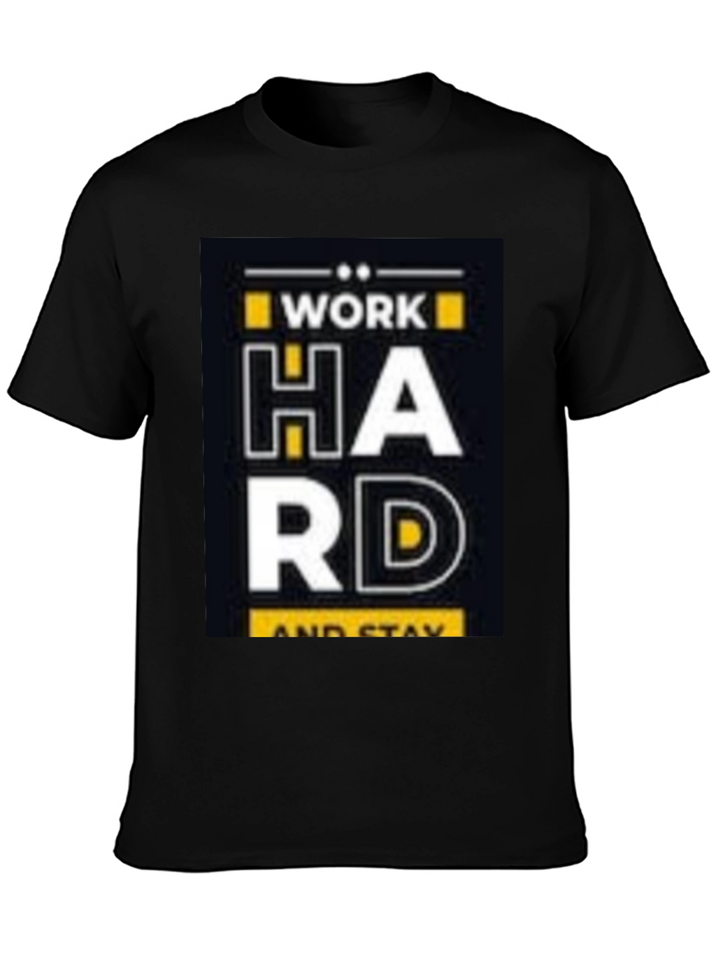 Work Hard Stay Positive Black Graphic Tee