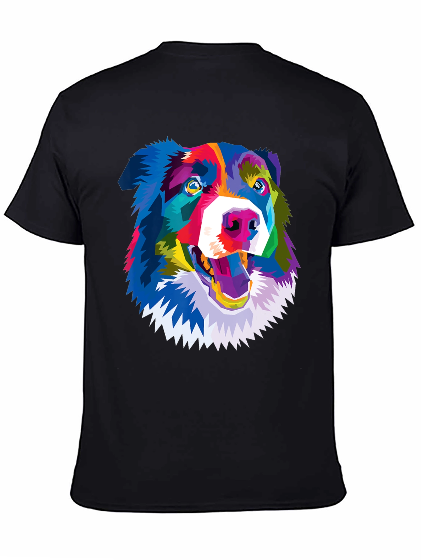 Colorful Dog Graphic T-Shirt - Fun Artistic Design