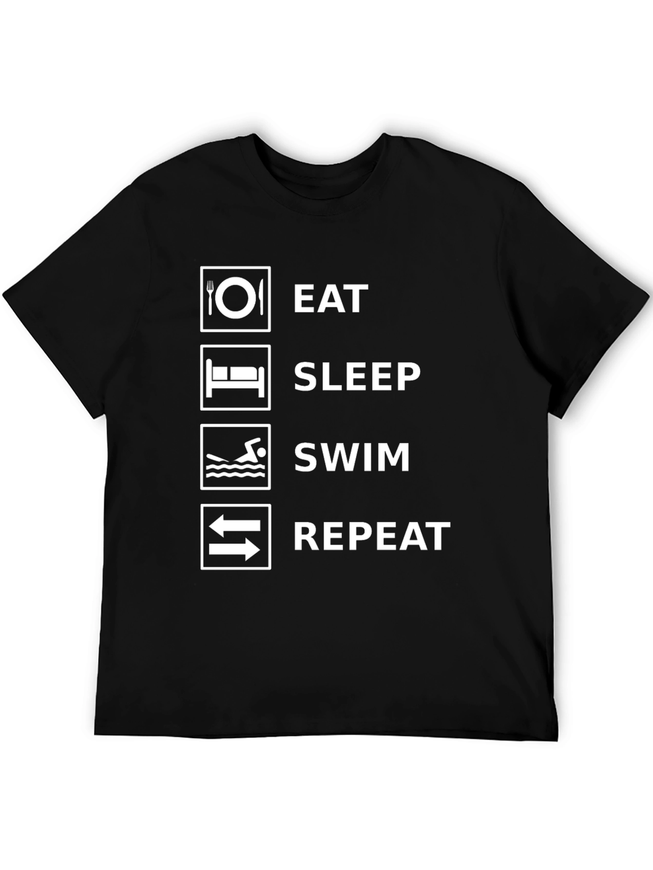 Eat Sleep Swim Repeat Graphic T-Shirt