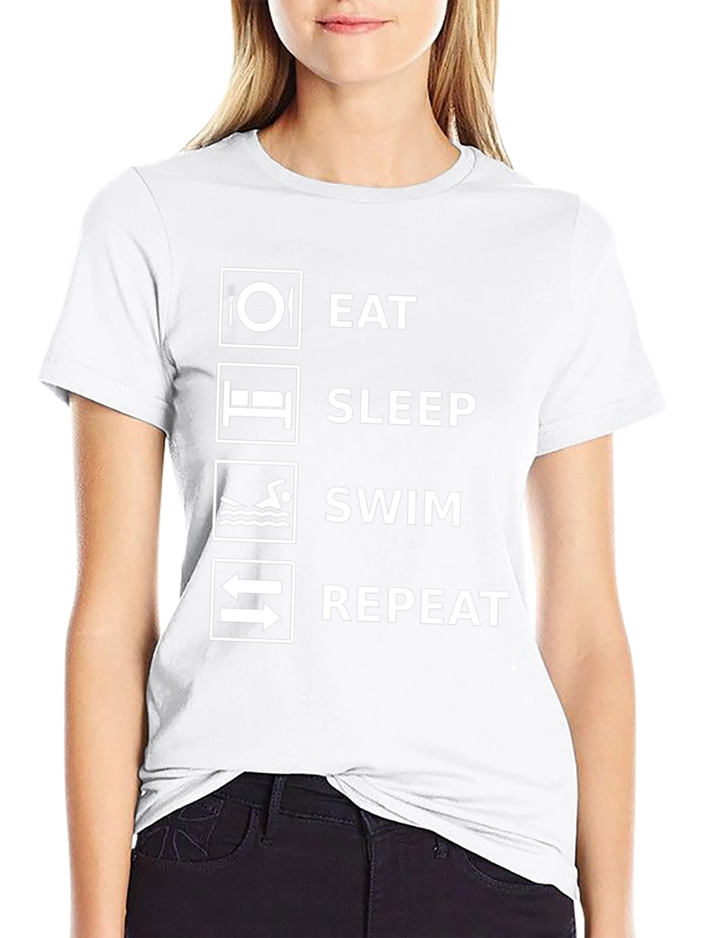 Eat Sleep Swim Repeat Graphic T-Shirt