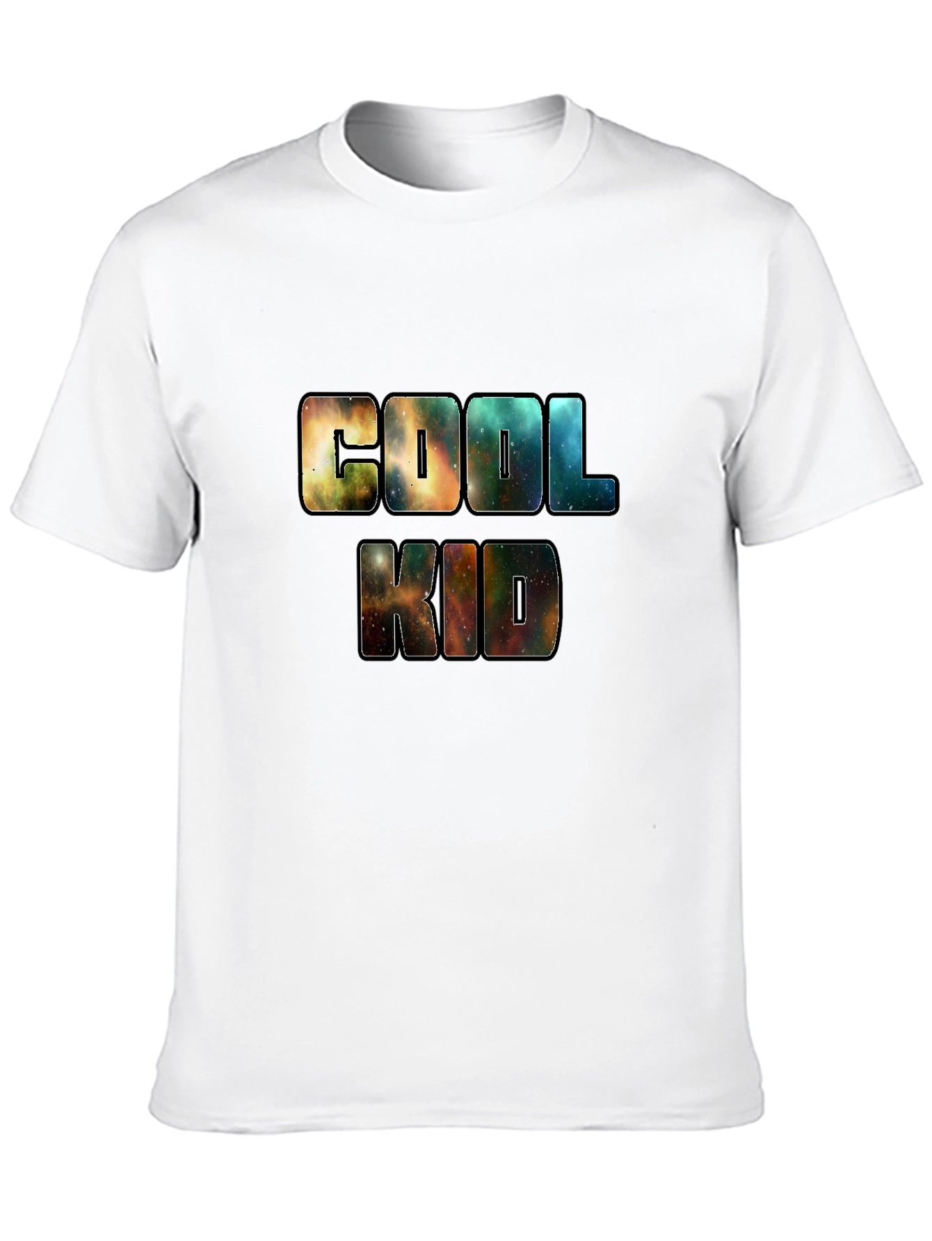 Cool Kid Galaxy Print Black T-Shirt