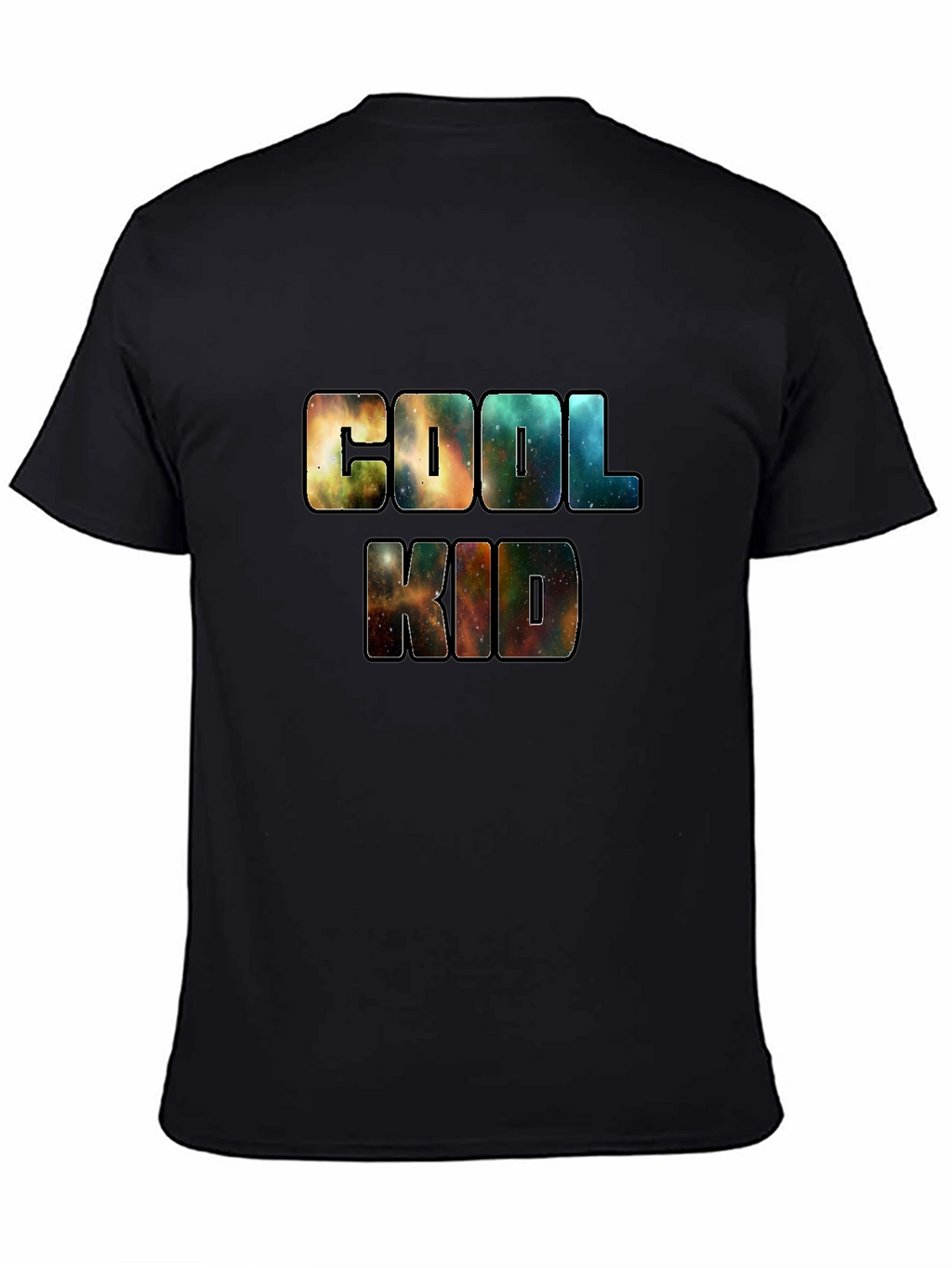 Cool Kid Galaxy Print Black T-Shirt
