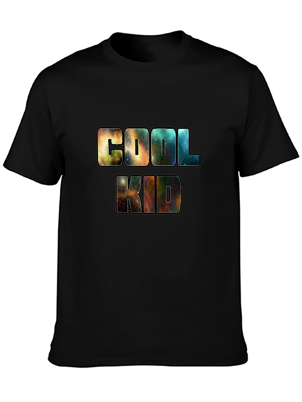 Cool Kid Galaxy Print Black T-Shirt