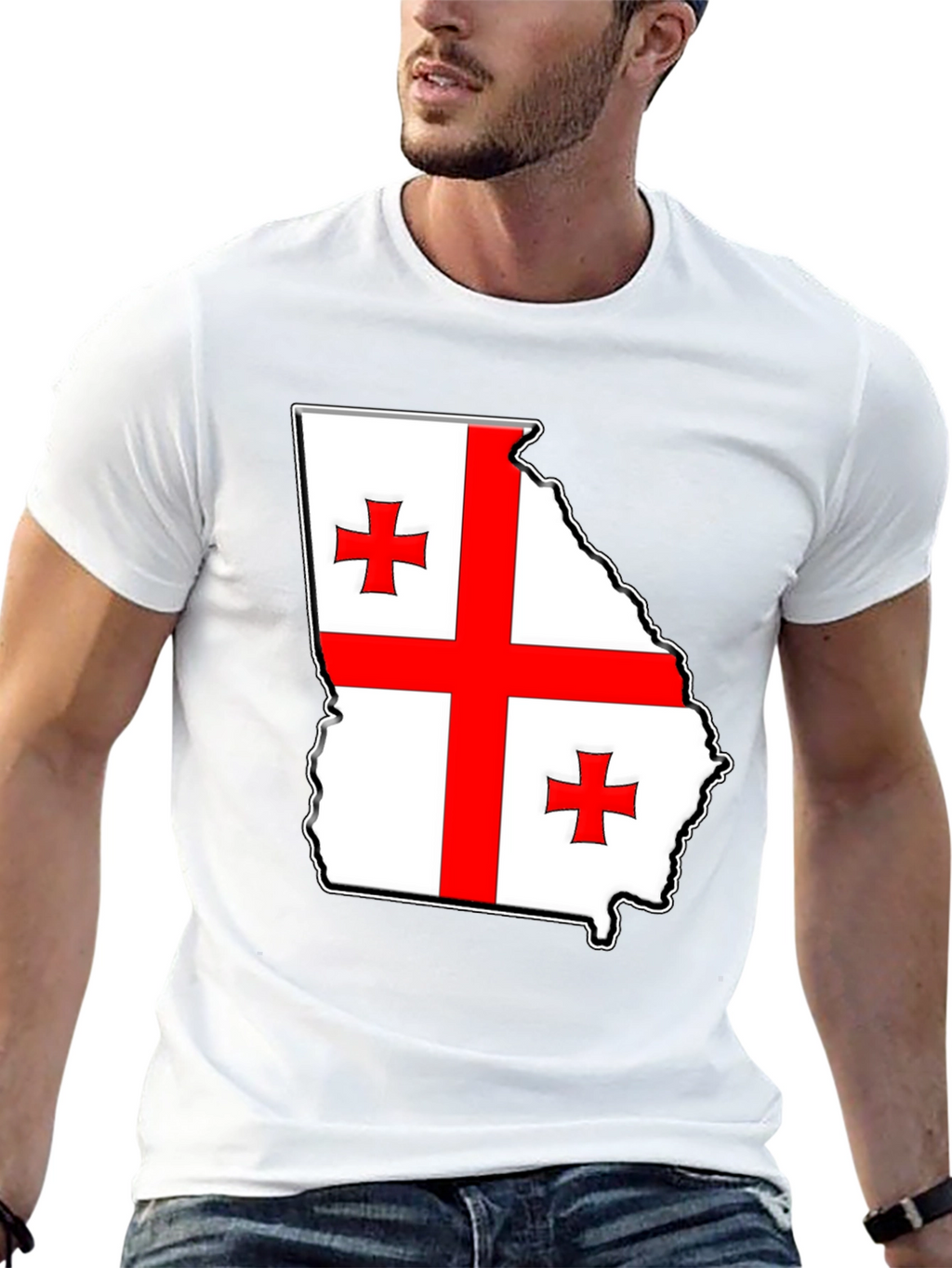 Georgia Flag Map T-Shirt