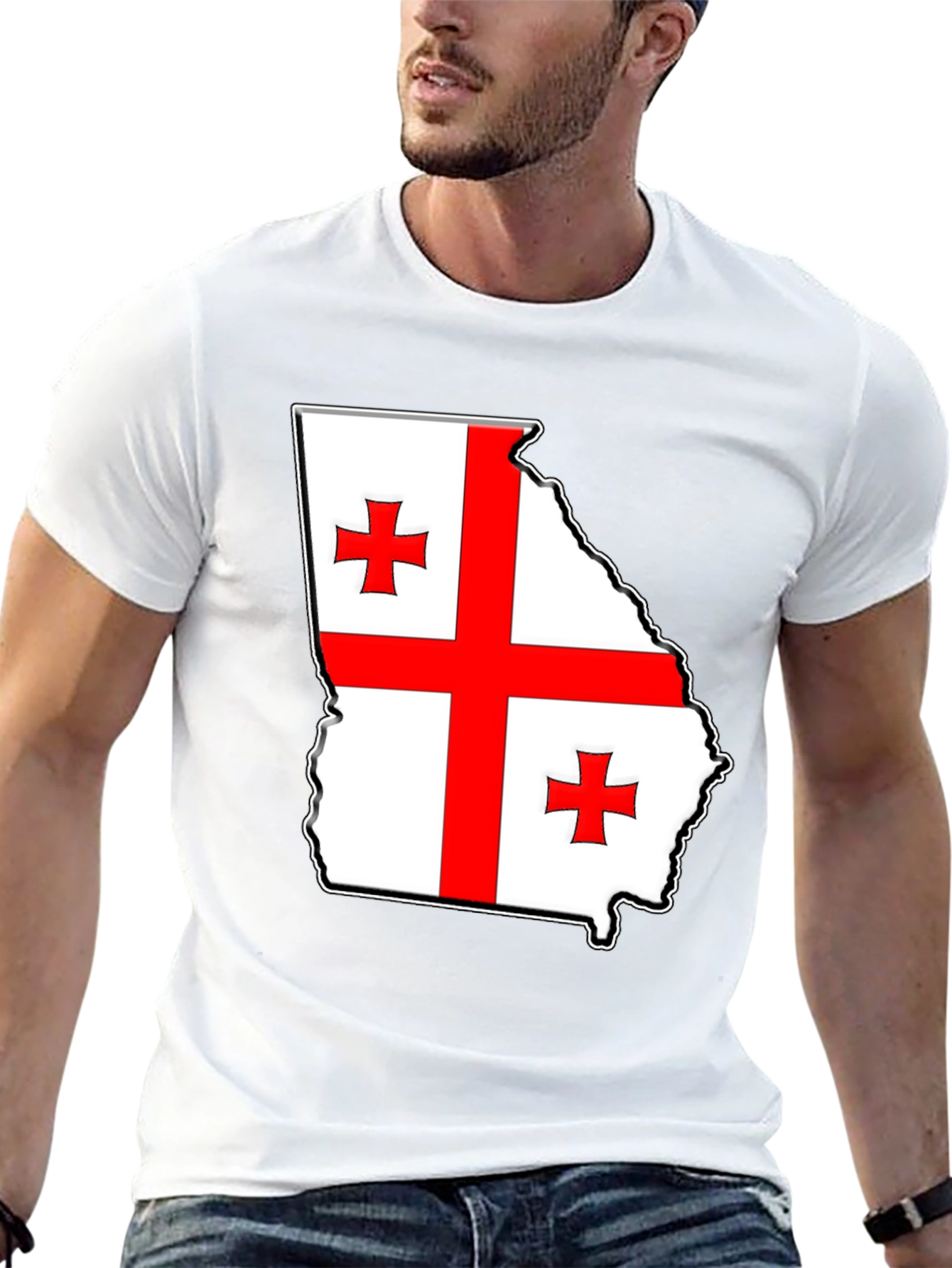 Georgia Flag Map T-Shirt