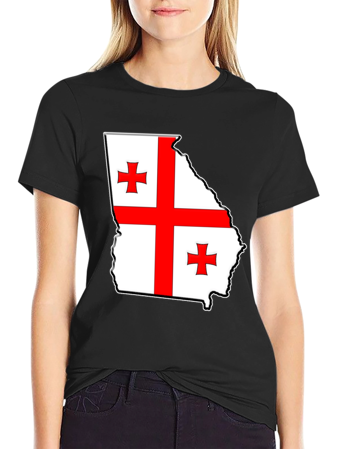 Georgia Flag Map T-Shirt