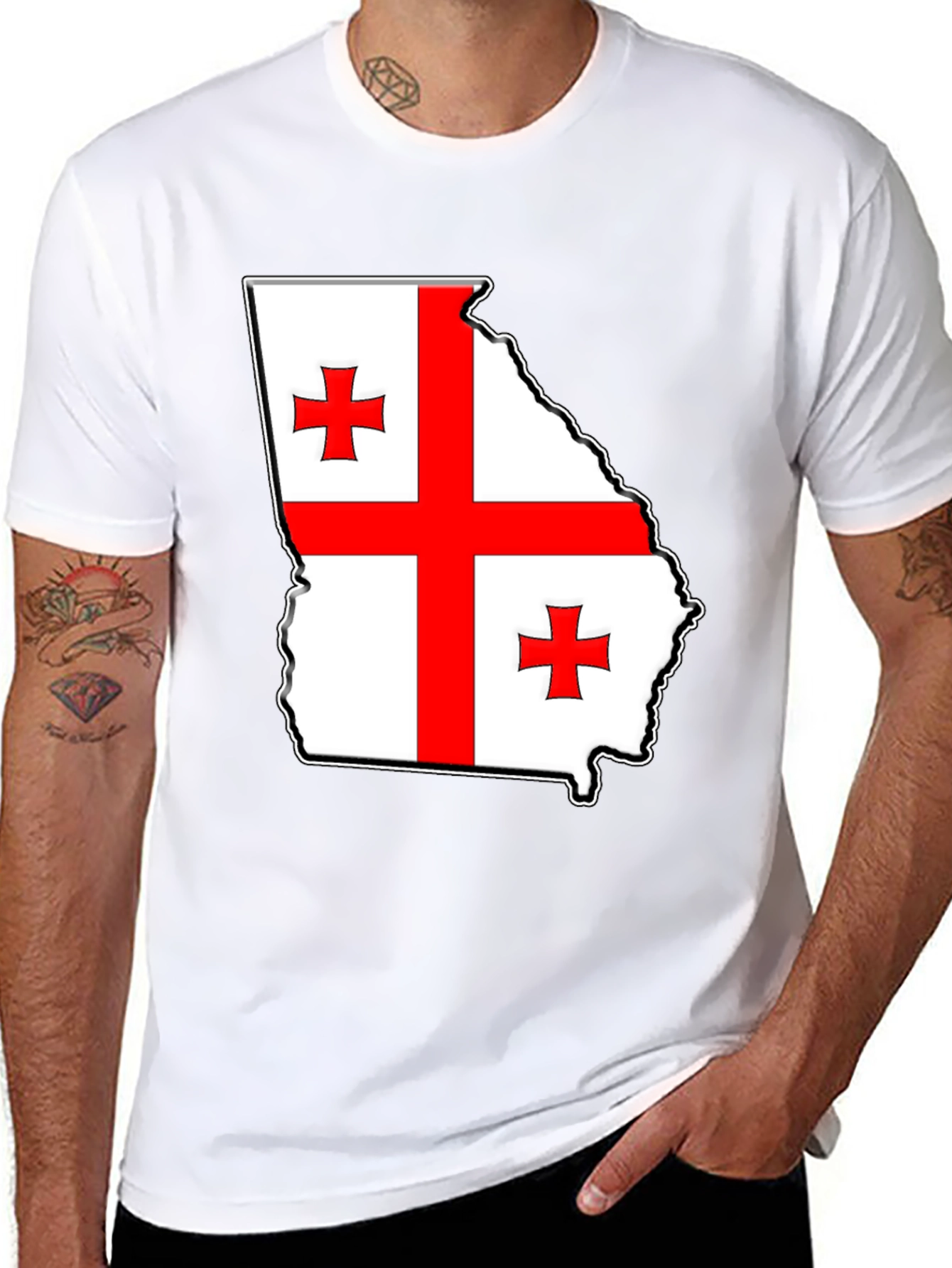 Georgia Flag Map T-Shirt