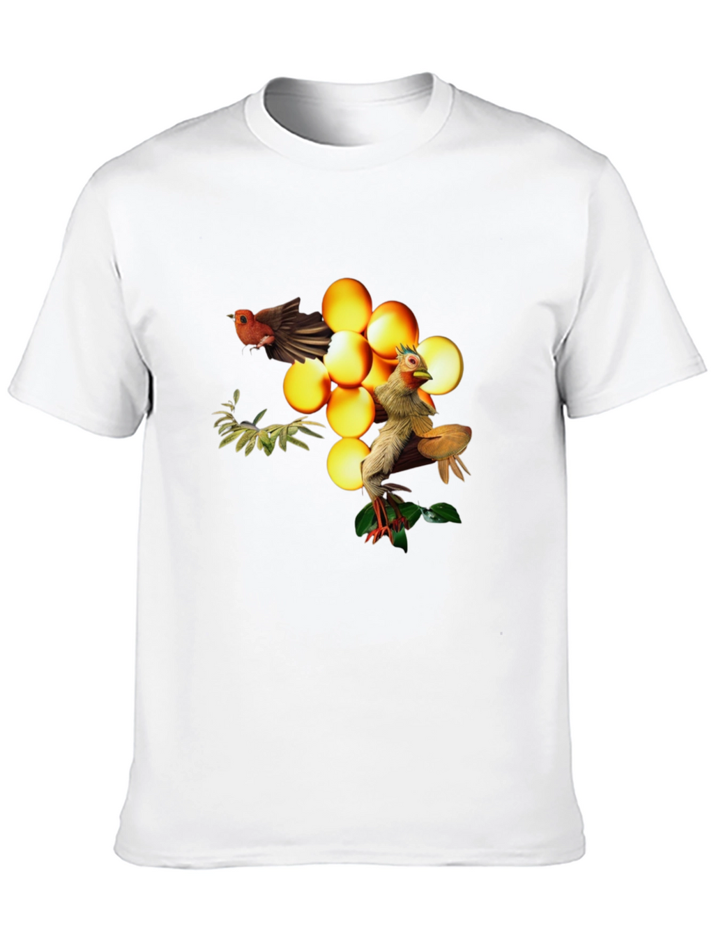 Bird and Egg Graphic T-Shirt - Unique Design