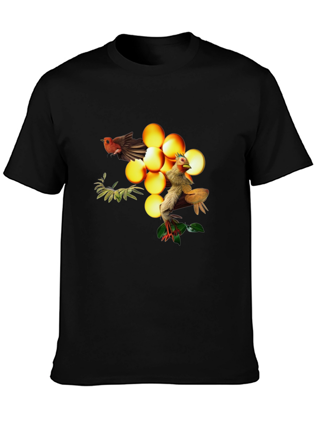 Bird and Egg Graphic T-Shirt - Unique Design