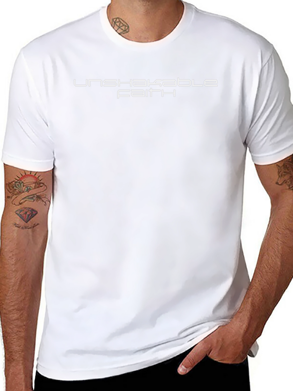 Unshakable Faith Black T-Shirt - Modern Graphic Tee
