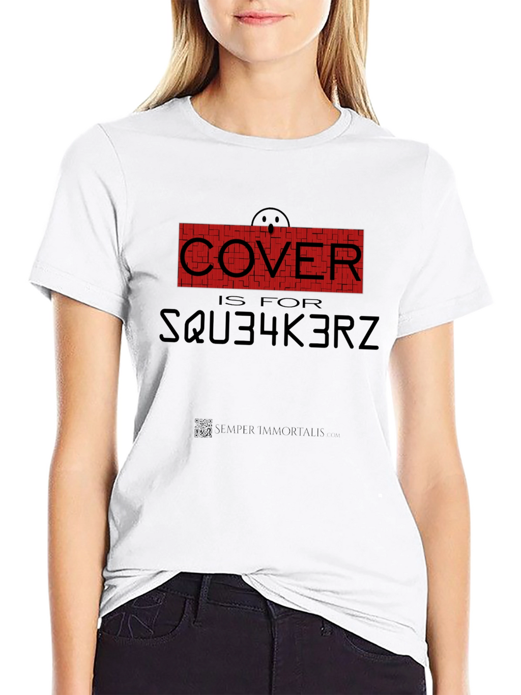 Humorous Cover is for SQU34K3RZ Black T-Shirt