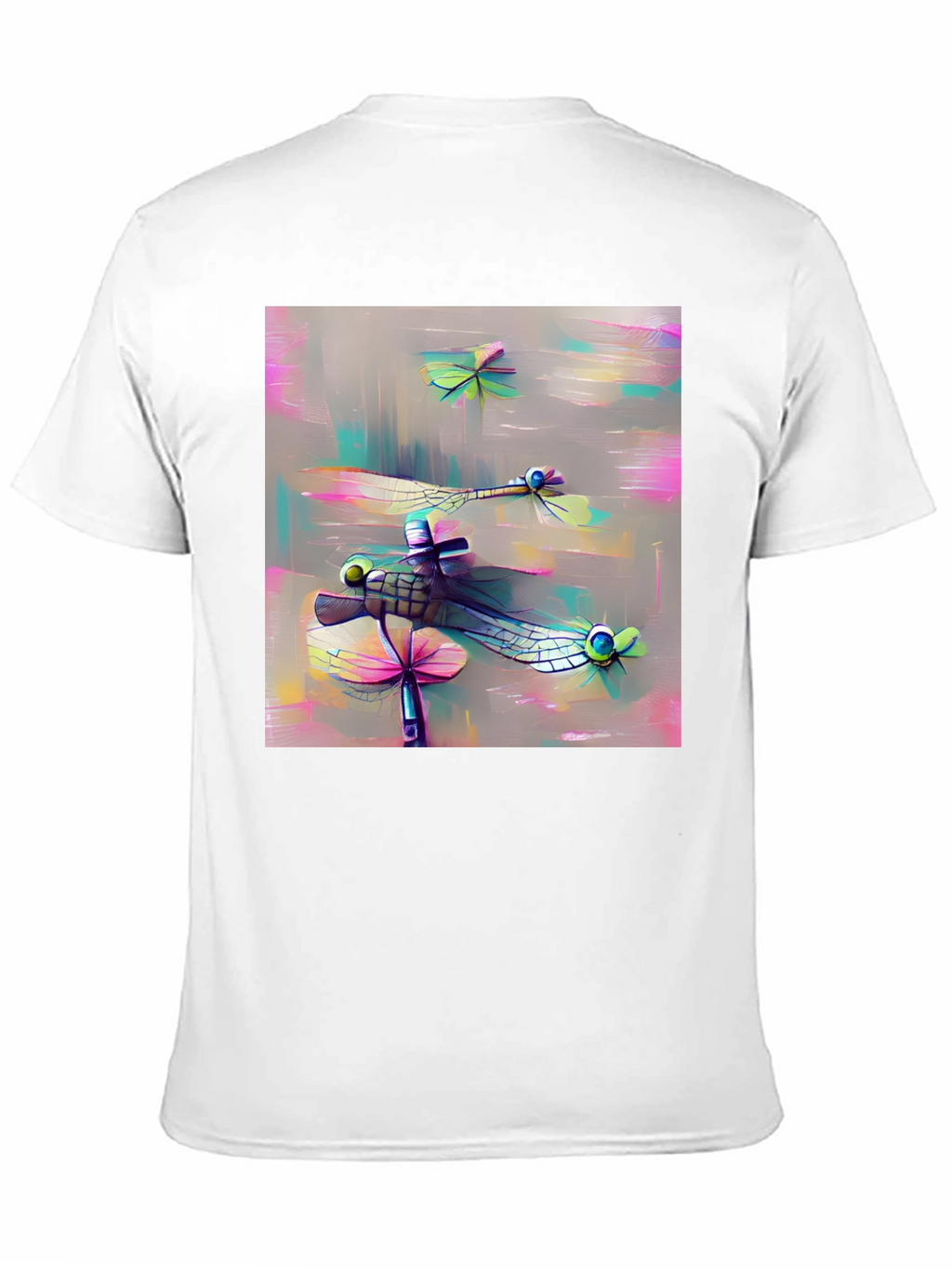 Dragonfly Art Graphic Tee - Black Casual T-Shirt